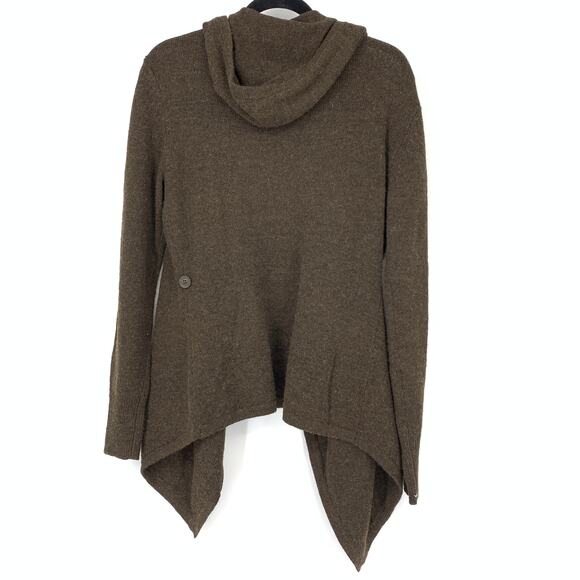 Betabrand Women's Size S/M Open Front Cardigan Wool Sweater Long Sleeve Brown - Picture 2 of 7